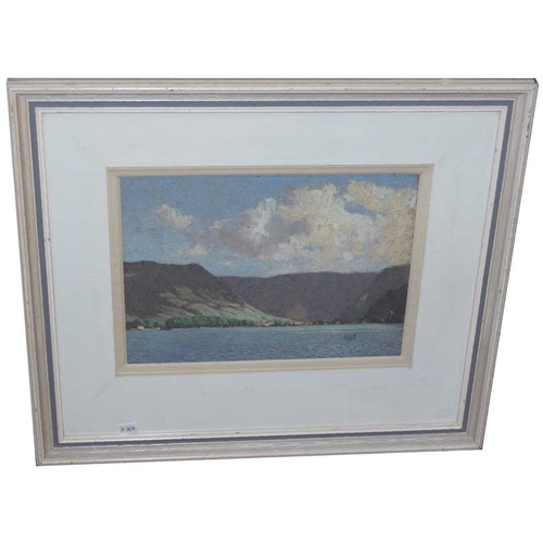 45 - A Pastal Drawing 'Nantua from the Lake' - A.L.F Cary