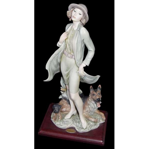 59 - A Signed Female Figurine 'Florence with Dog'