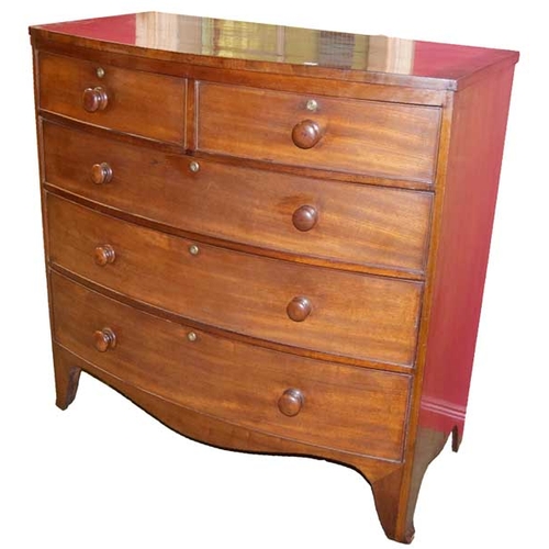 10 - A Victorian Mahogany Chest of Five Drawers