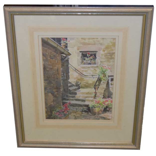 11 - A Watercolour 'French Alleyway' - Lorna Flannigan