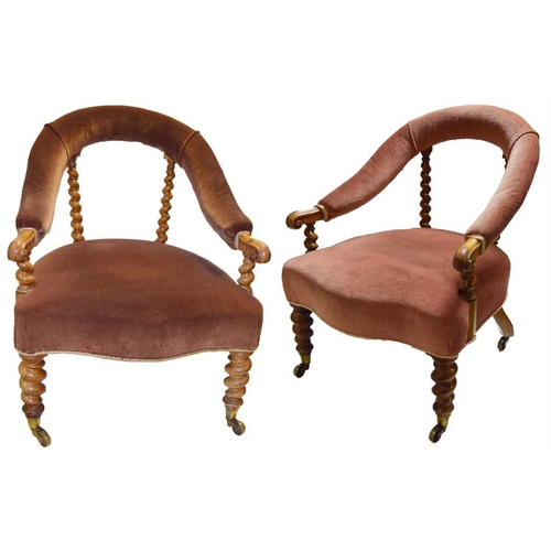 139 - A Very Nice Pair of Mahogany Framed Upholstered Tub Chairs