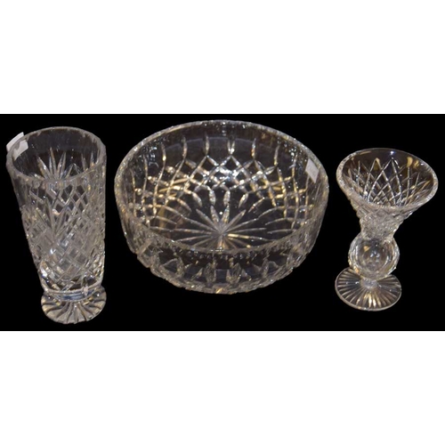 151 - An Edinburgh Crystal Vase and A Crystal Fruit Bowl