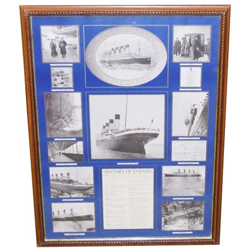 17 - A Large Framed Print 'R.M.S. Titanic'