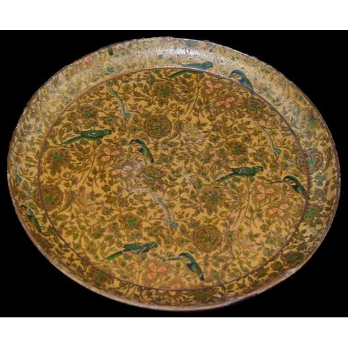 182 - A Vintage Japanese Papier Mache Type Round Pin Tray