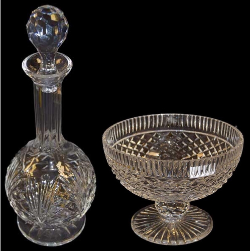 277 - A Tyrone Crystal Decanter and A Tyrone Crystal Comport