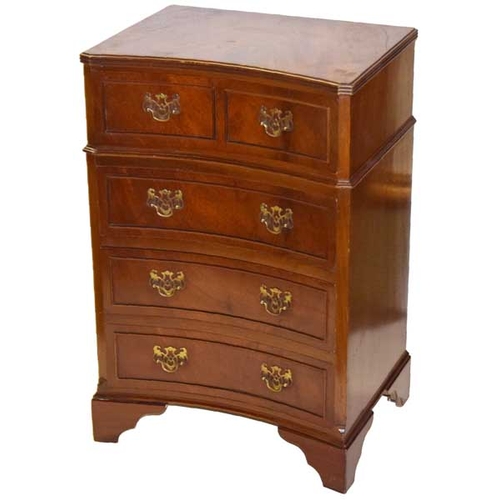 366 - A Small Mahogany Concave Chest of Four Drawers