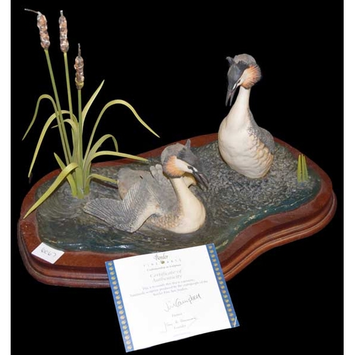 40 - A Border Fine Arts Figurine 'Courting Grebes'