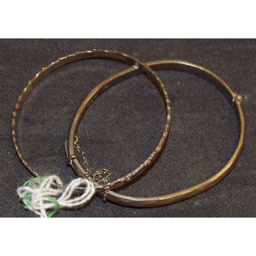 Two Small Silver Bangles