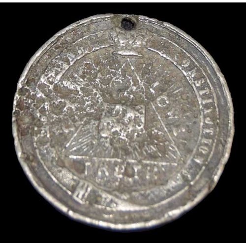 533 - An Early Orange Order Medal in White Metal Depicting King William III