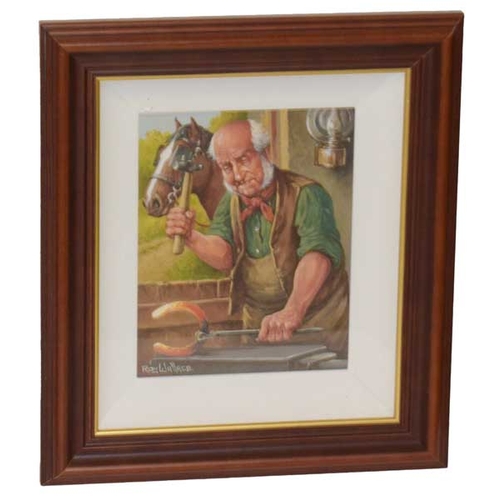 7 - An Oil Painting 'The Blacksmith' - Roy Wallace