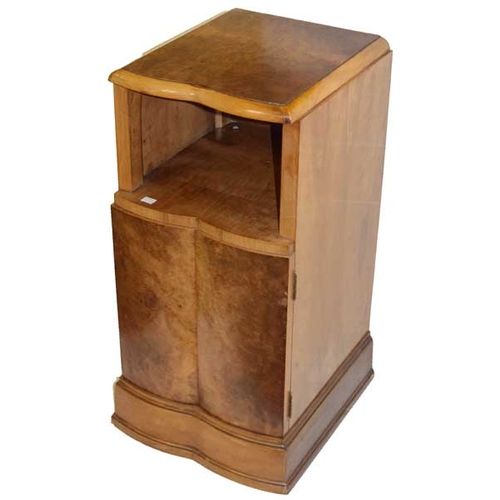 87 - A Nice Art Deco Walnut Bedside Cabinet