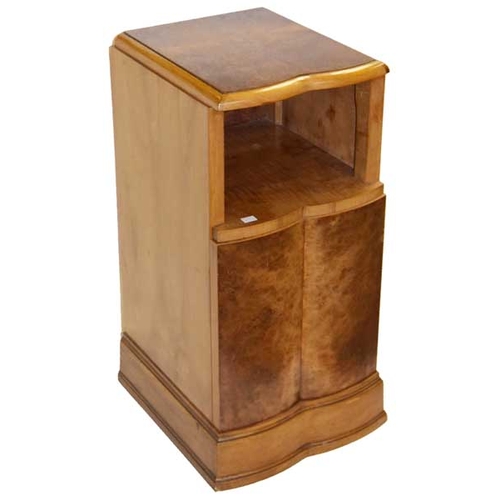 87 - A Nice Art Deco Walnut Bedside Cabinet