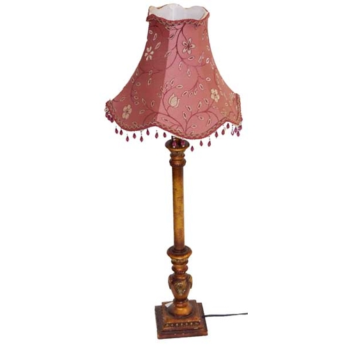 88 - A Nice Table Lamp and Lustre Shade