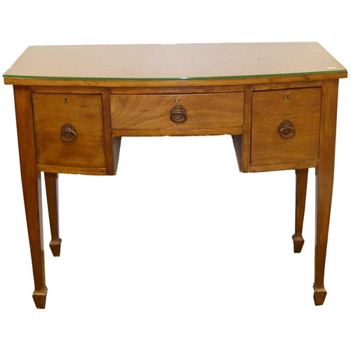 119 - A Nice Shaped Front Mahogany Small Desk / Side Table