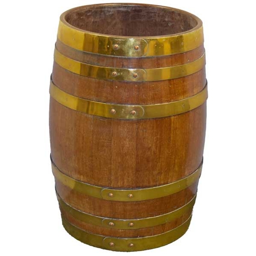 155 - A Very Good Large Brass Bound Whiskey Barrell