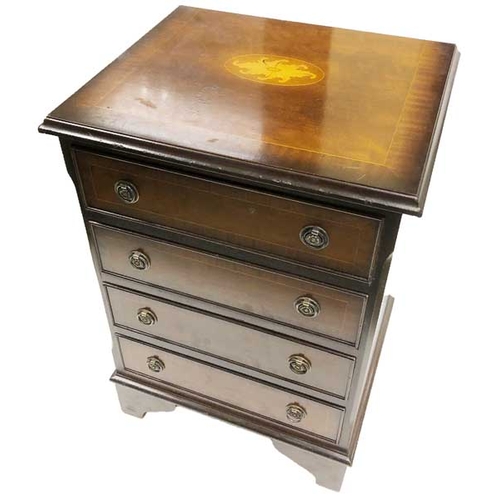 350 - An Inlaid Mahogany Chest of Four Drawers