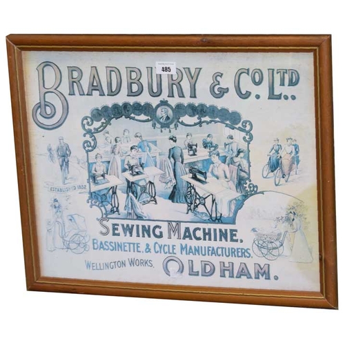 371 - A ' Bradbury and Co Sewing Machine' Advertising Print