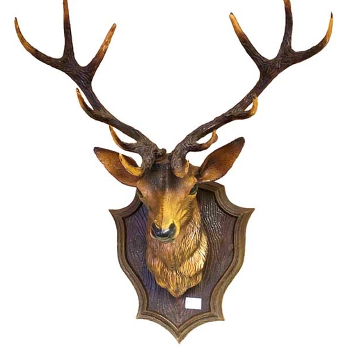 387 - An Ornamental Figurine of a Stags Head