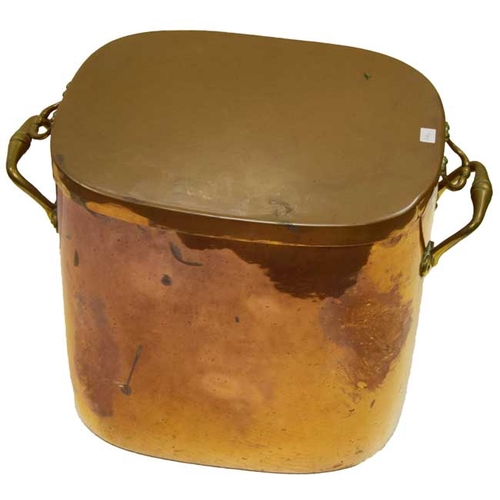 390 - A Very Good Old Lidded Copper and Brass Water Carrier