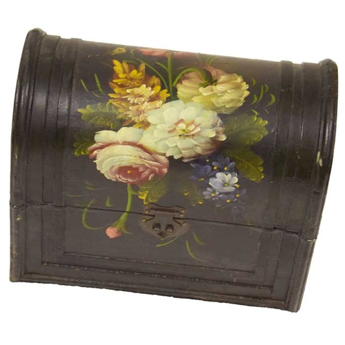 473 - A Small Hand Painted Lidded Trunk