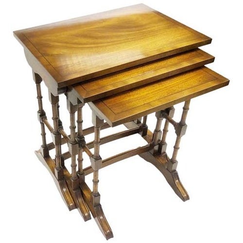 478 - A Very Nice Nest of Three Inlaid Tables