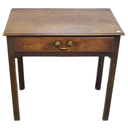 494 - A Nice Early Oak Side Table, Centre Drawer