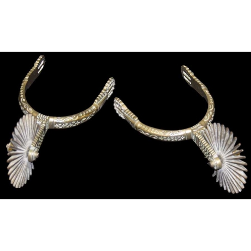 519 - A Very Unusual Pair of Silver Plated Spurs