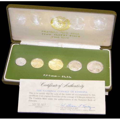 520 - A National Ethopia Cased Coin Set