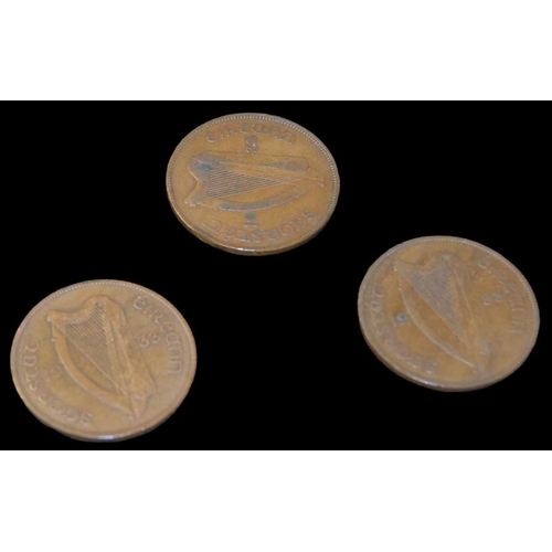 518 - Three Old Irish Pennies