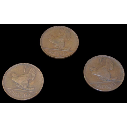 518 - Three Old Irish Pennies