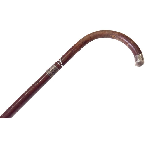 18 - A Silver Mounted Walking Stick