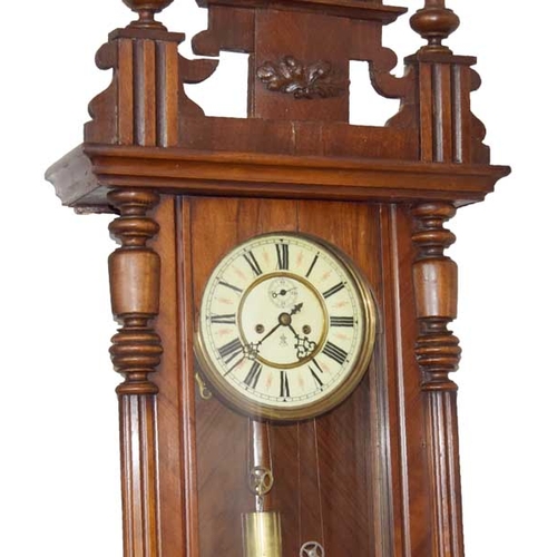 25 - A Vienna Double Weight Wall Clock by Gustav Becker