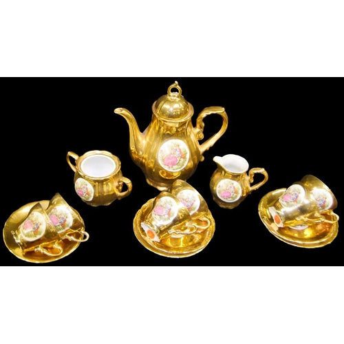 341 - A Gilted Porcelain Coffee Set