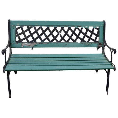 8 - A Metal End Garden Bench