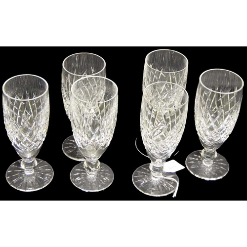 1 - A Set of Six Waterford Footed Crystal Glasses