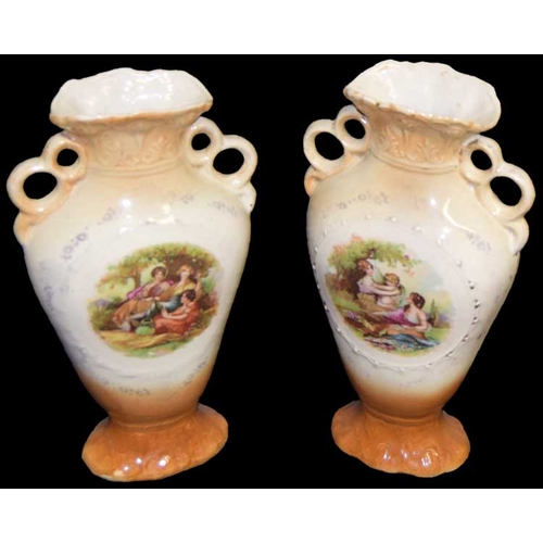 10 - A Good Pair of Two Handled Vases