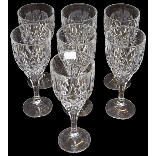 122 - A Set of Seven Tall Galway Crystal Glasses