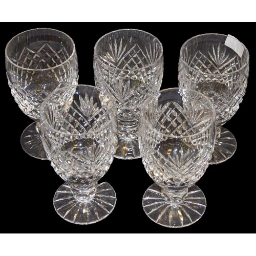 127 - A Lot of Five Tyrone Crystal Wine Glasses