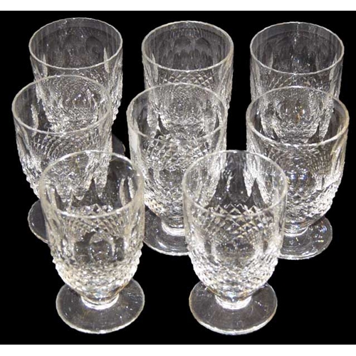 128 - A Lot of Eight Waterford Crystal Wine Glasses