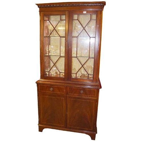 133 - An Astragal Glazed Two Door Display Cabinet