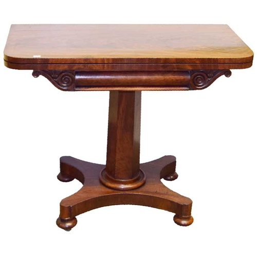 17 - A Nice Victorian Mahogany Turn Over Leaf Card Table