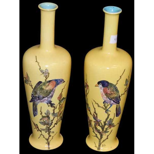 177 - A Very Nice Pair of Bretby Hand Painted and Decorated Vases