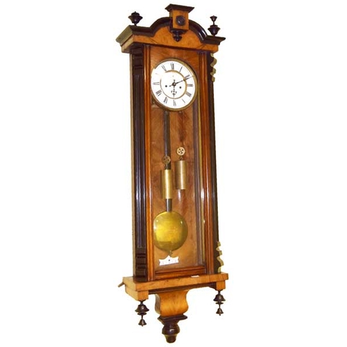 18 - A Slimline Double Weight Vienna Wall Clock