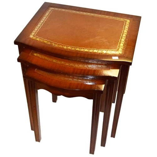 197 - A Mahogany Nest of Shaped Front Tables