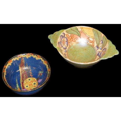 226 - A Charlotte Rhead Bowl and a Crown Devon Bowl