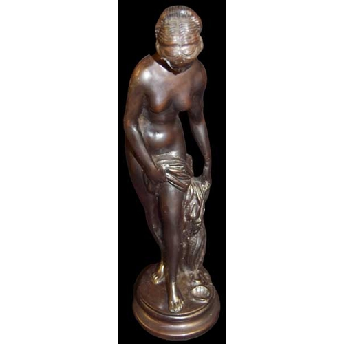 232 - A Very Nice  Bronze Figurine - 'Young Lady'