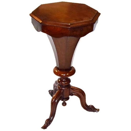 239 - A Victorian Mahogany Sewing Box on Stand