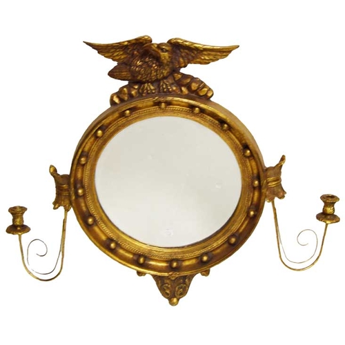 264 - A Very Nice Gilt Framed Wall Mirror with Candle Sconces