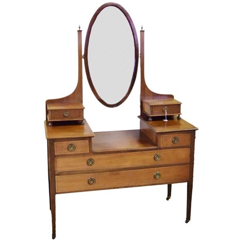 269 - An Edwardian Inlaid Mahogany Dressing Table