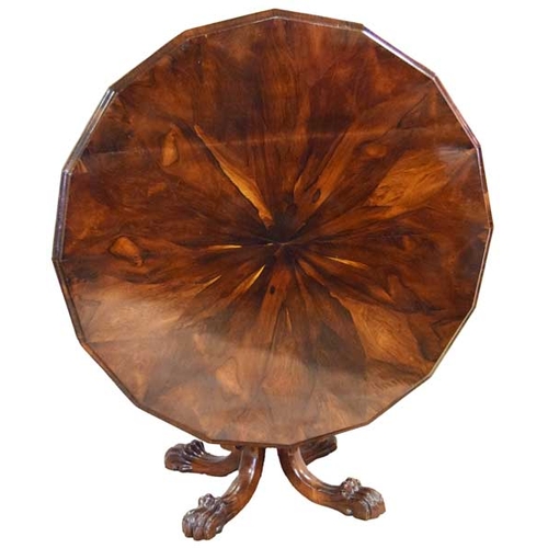 280 - A Superb Rosewood Circular Dining Room Table on Ornate Carved Paw Footed Base